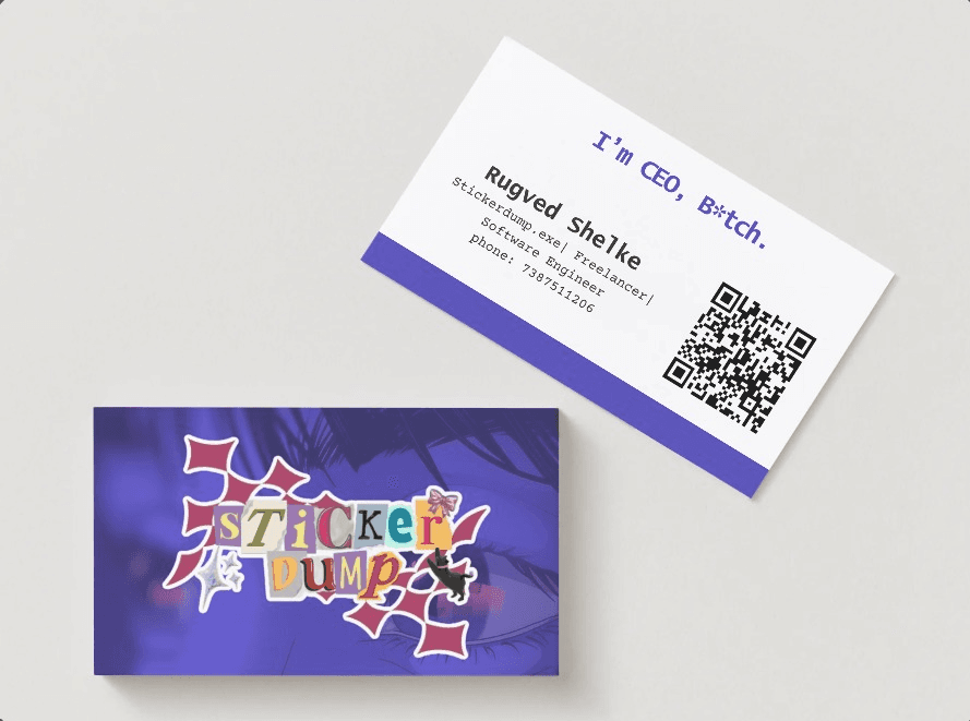 StickerDump personalized NFC card mockup